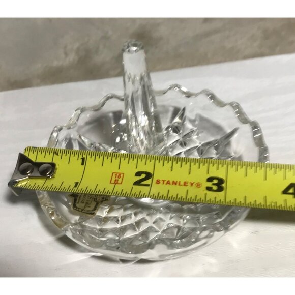 Kristal Zajecar Ring Holder 24 % Lead Crystal Diamond Pattern Dish Yugoslavia - Picture 5 of 6